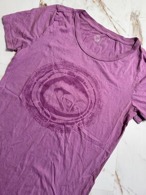 Roxy Y2K Logo Shirt Sz M Purple Surf Beach Trendy